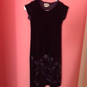 Purple velvet dress